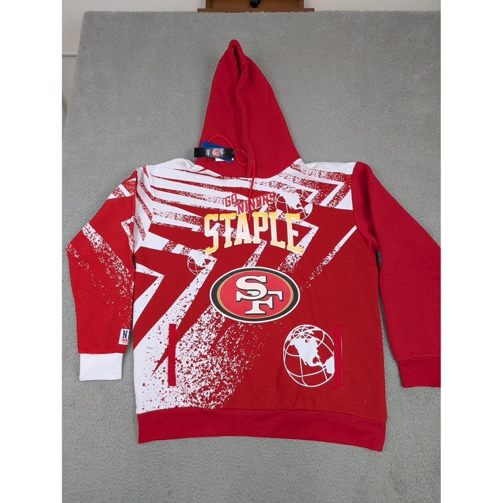 San Francisco 49ers Hoodie Mens 3XL Red White NFL Football Pullover Team Staple